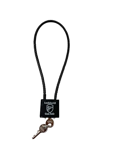 Cable Gun Locks with Keys Hunting Sports- Keyed Alike 15" Cable Gun Safe Lock CA DOJ Approved for Pistols, Handguns, Rifles, and Shotguns, Home, Storage Firearm Locking and Safety - color: Black, size: 1 Pack