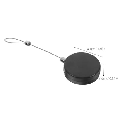 KALLORY 2pcs Retractable Anti-Theft Cable Lock Steel Security Rope Portable Locking Tether for Remote Controls Anti-Lost Cord Keeper for Laptops and TVs