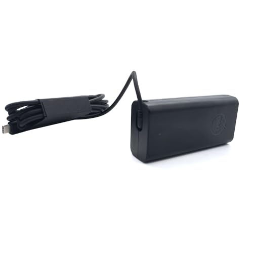 Dell Laptop Charger 65W USB-C,AC Adapter with Power Cord Cable,LA65NM190, HA65NM190, DA65NM190, HKA65NM200, Black