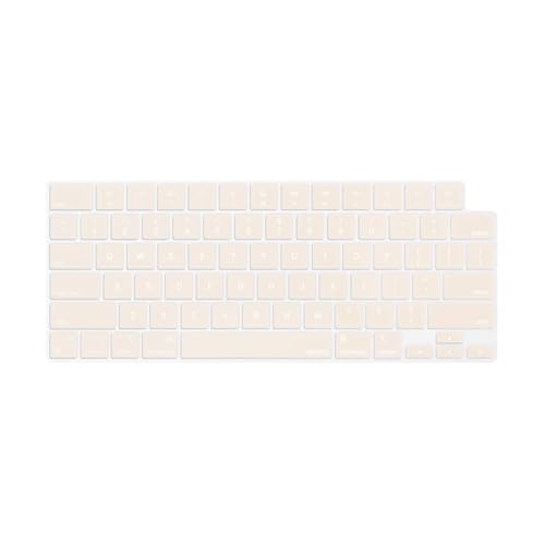 MOSISO Keyboard Cover Skin Compatible with MacBook Air 15 inch M3 M2 | A3114 A2941/Air 13.6 A3113 A2681/Pro 14/16 M4 M3 M2 M1, Beige - color: Beige