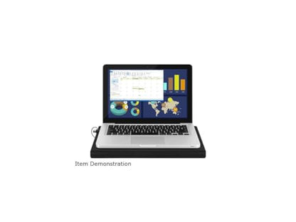 Aluratek Slim & Portable USB Powered Laptop Cooling Pad with Quiet Dual Fans, Supports up to 17" Laptop and Macbook, Black - ACP01FB