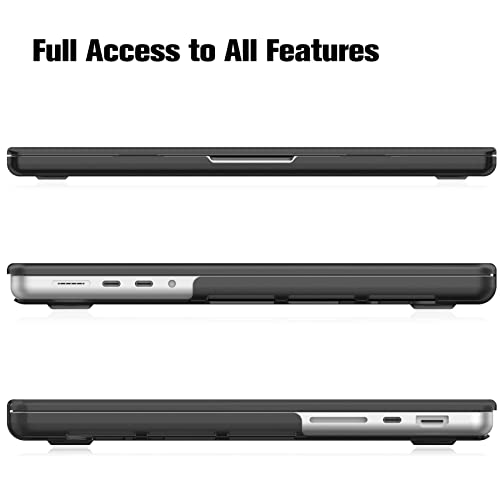 Fintie Hard Shell Case for MacBook Pro 14 Inch, Frost Black | A3434 A3112 A3185 A3401 A2992 A2918 A2779 A2442 A3426 A3427, 2021-2026, M5/M4/M3/M2/M1 - color: Frost Black, size: Pro 14 Inch
