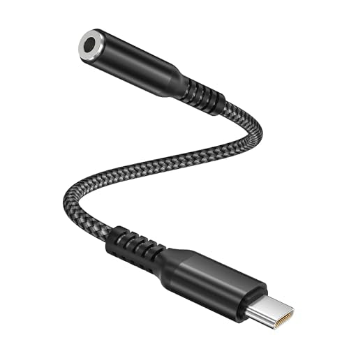 Elebase Samsung Galaxy S26 S25 Headphone Aux Adapter 0.6FT,USB C to 3.5mm Audio Converter,Type C to 1/8 Inch Jack for Galaxy S24 S23 S22 S21 S20 FE Plus Ultra,Tab S8 S9 S10,Z Flip Fold 6 7,A34 A35 A36 - size: USB C to 3.5mm, style: Black