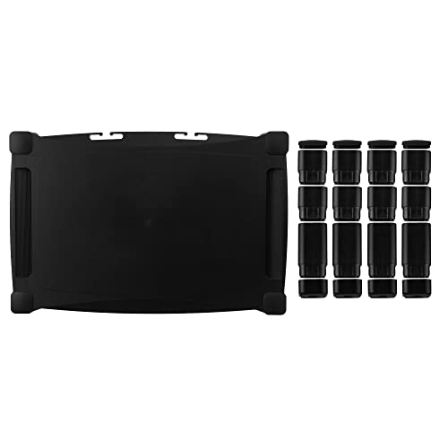Kantek Extra Wide Single Level Height-Adjustable Monitor/Laptop Stand, 20-Inch Wide x 13.25-Inch Deep x 3 to 6.5-Inch High, Black (MS500) - style: Wide Single Level