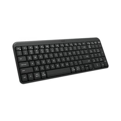 Logitech K250 Compact Bluetooth Wireless Keyboard with Numpad - Graphite | Bluetooth connectivity only, no USB receiver, compact design, spill-resistant, comfortable keys, Windows MacOS compatible - color: Graphite, style: Keyboard