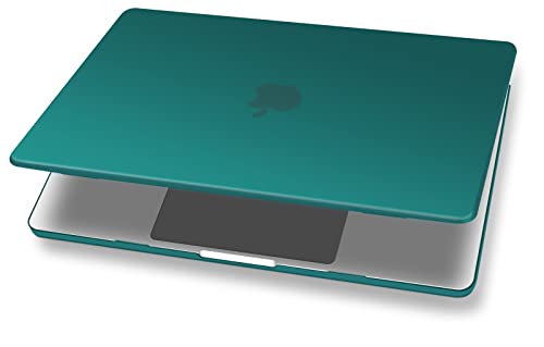 UESWILL Compatible with MacBook Air 13 inch M5 M4 M3 M2 Case 2022-2026 Model A3449 A3240 A3113 A2681, Matte Hard Shell Case Cover for MacBook Air 13.6 + Microfiber Cloth, Peacock Green - color: Peacock Green, size: MacBook Air 13" (M2 M3 M4 M5)