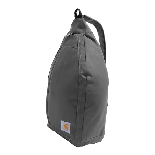 Carhartt Durable Sling Bag, Crossbody Backpack with Side Release Buckle, Tablet Sleeve and Adjustable Strap, Gravel - color: Crossbody Backpack (Gravel)