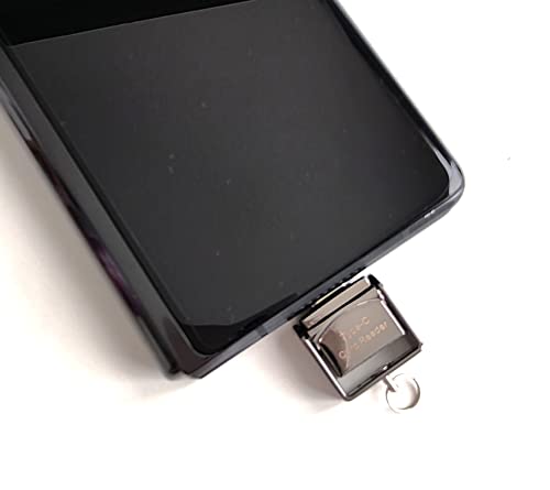 Mini/Micro USB 3.0 Type-C to TF Micro SD Card SDHC SDXC Memory Reader OTG Adapter Compatible with iPad Pro Mobile Phone Laptop Mac iOS Windows PC Linux Android Samsung Galaxy + Keychain (Black) - color: Black