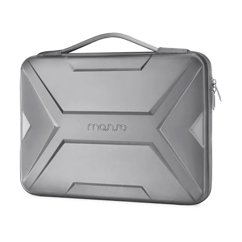MOSISO Laptop Case 15.6 inch, 15-16 inch Laptop Sleeve, Gray | Compatible with MacBook Pro 16 / Air 15,HP Acer Dell Lenovo ASUS,Artistic Geometric EVA Carrying Case Hard Shell with Handle - color: Gray, size: 15.6 inch