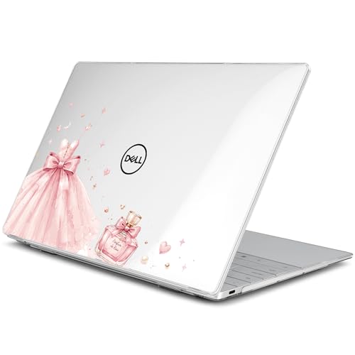 Batianda Princess Bow Case for Dell XPS 13 Laptop 2024 2025 | Fits Model Number 9340/9345/9350 13.4" Display, Slim Hard Shell, Lightweight Scratch-Resistant with Professional Protection - color: Princess Bow