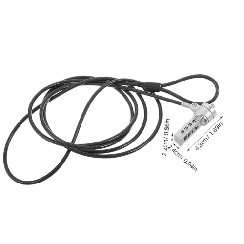 Laptop Combination Cable Lock with 6ft Steel Cable, 4-Digit Resettable Password, Flexible Anti-Theft Security Lock for Laptops and Electronic Devices, Portable for Travel and Desk