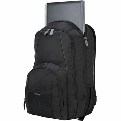 Targus Groove Laptop Backpack for Laptops up to 17-inches, Water Resistant Travel Backpack for Men and Women, Black (CVR617) - size: 17 Inch, style: Groove