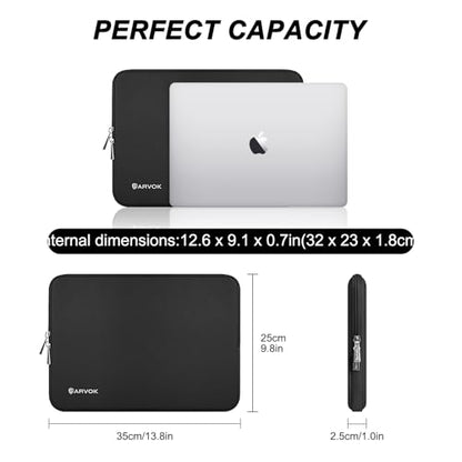 ARVOK Laptop Sleeve Case,Waterproof Notebook Cover for MacBook Air MacBook Pro inch, Computer Carrying Bag - color: Black, size: 13 inch
