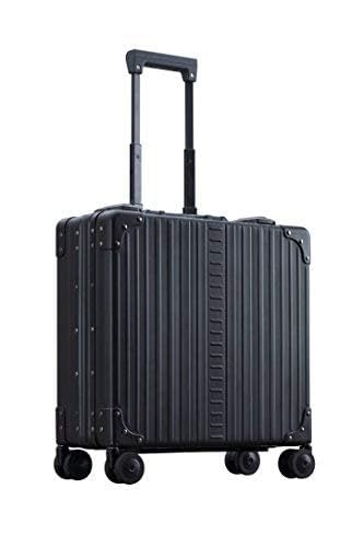Aleon All Aluminum Lightweight 17" Rolling Laptop Catalog Case, Vertical Opening with TSA Locks & Aircraft-Grade Aluminum Frame - color: Onyx