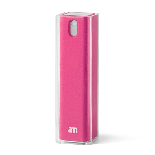 am Mist Screen Cleaner Spray with Microfiber Cloth – Alcohol-Free Pink | Mist screen cleaner with integrated microfiber cloth for phones, tablets, laptops, TVs and car displays. - color: Pink, size: 0.35 Fl Oz (Pack of 1)