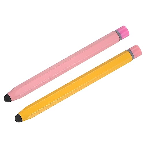 MECCANIXITY 2pcs Stylus Pens for Touch Screens Hexagon Crayon Stylus Pen Universal Capacitive Stylus for All Touch Screen Devices, Yellow Pink