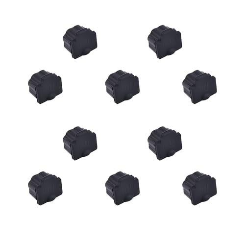 10 PCS RJ11 Port Anti-dust Plugs, Silicone Covers Caps Stoppers, Port Protector for End Computer Digital Socket Printer, 0.37 x 0.3 (LxW) - size: RJ11/Black/10 PCS
