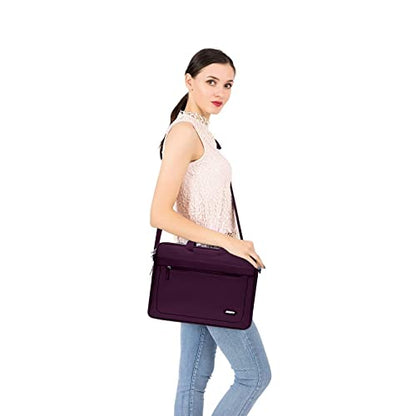 MOSISO Laptop Bag 13.3 inch, 13-14 inch Computer Bags | Compatible with MacBook Neo 13/ Air 13/13.6/ Pro 13/14, Laptop Messenger Bag with Adjustable Depth at Bottom, Magenta Purple - color: Magenta Purple, size: 13.3 inch