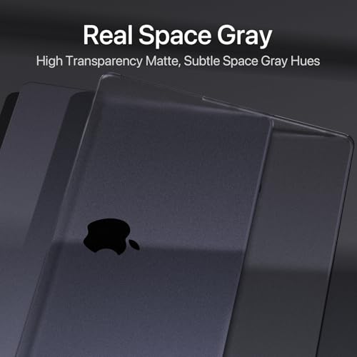 Soonjet for MacBook Pro 16 inch Case M5 M4 M3 M2 M1 Pro/Max 2026-2021 Cover | 100% Color Match, Space Gray Clear Matte, Protective Laptop Hard Shell, Anti Fingerprint, Scratch Resistant, Ultra Thin Slim - color: Space Gray Clear