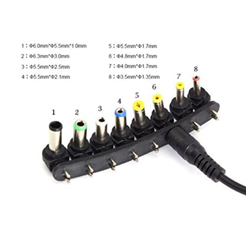 Ejoyous Car Laptop Charger Adapter 15V-24V, 80W Power Adapter Notebook Charger Power Supply Set with 8 Plug Heads, for Laptop Notebook Computers