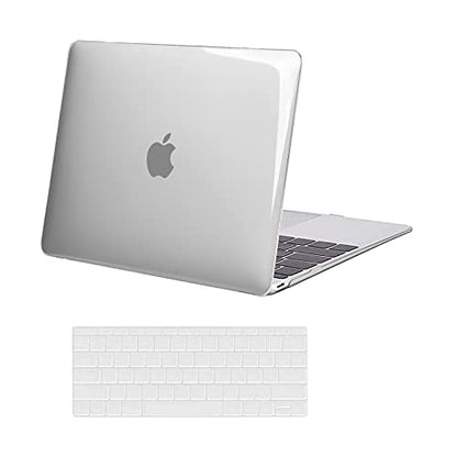 MOSISO Compatible with MacBook 12 inch Case A1534,2017-2015, Crystal Clear | Protective Scratch-Resistant Plastic Hard Shell Case & Keyboard Cover Skin - color: Crystal Clear