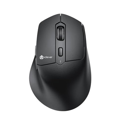 iClever MD360 Bluetooth Mouse for Laptop, Multi-Device Wireless Mouse (Bluetooth & 2.4G) with Mouse Jiggler, Rechargeable, 4 DPI Adjustable, 6 Buttons, Ergonomic, Compatible with Windows, macOS, iPad