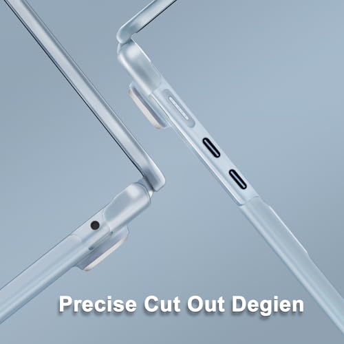 MOSISO Compatible with MacBook Air 15 inch Case M5 2026 M4 M3 M2 2025-2023 | A3448 A3241 A3114 A2941, Scratch-Resistant Protective Hard Shell Case&Keyboard Cover&ScreenFilm&Pouch, Crystal Sky Blue - color: Crystal Sky Blue