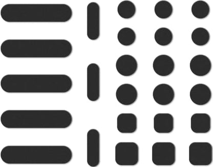 Universal Webcam Cover Stickers - Privacy Protection Accessory, No Residue Application, Safe Screen Closure - Dots,Squares and Bars, 26 Pieces - Black - color: Black30