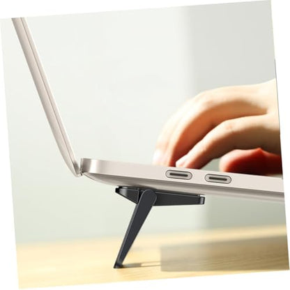 2pcs Foldable Laptop Stand Mini Notebook Holder Portable Desktop Riser with Ventilated Cooling Support for Travel and Work