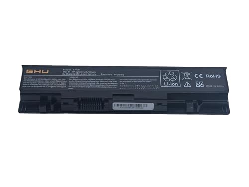 GHU WU946 Laptop Battery 58Wh Replacement for Dell Studio 1535 1536 1537 1555 1557 1558 PP33L PP39L, Compatible with WU965 WU960 KM958 312-0701 - style: 58 Wh (1535 1555)