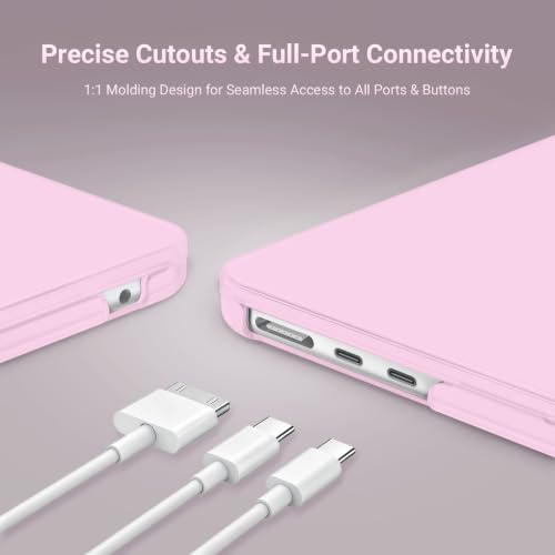 MOSISO Compatible with MacBook Air 13 inch Case M5 2026 M4 M3 M2 2025-2022 | A3449 A3240 A3113 A2681, Hard Shell&Keyboard Cover&Screen Film&Pouch for MacBook Air 13.6 inch Case, Dusty Pink - color: Dusty Pink