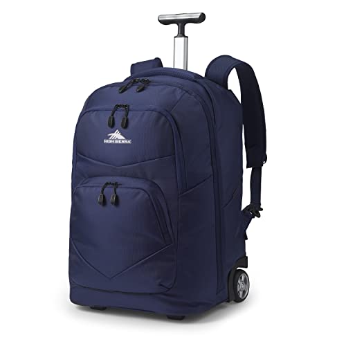 High Sierra Freewheel Pro Wheeled Backpack In True Navy - color: Navy Blue, size: 19.3" Height