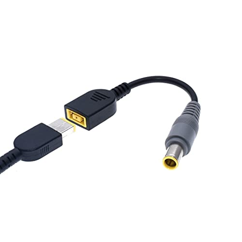 JMT DC 7.9 x 5.5mm Round Jack to Square USB Plug Converter Laptop Power Adapter Connector Cable Compatible for Lenovo ThinkPad IBM Charger (15cm,7.9mm Male-USB Female) - color: 7.9mm Male-USB Female
