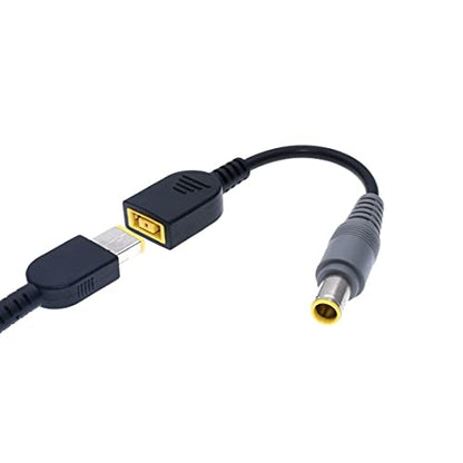 JMT DC 7.9 x 5.5mm Round Jack to Square USB Plug Converter Laptop Power Adapter Connector Cable Compatible for Lenovo ThinkPad IBM Charger (15cm,7.9mm Male-USB Female) - color: 7.9mm Male-USB Female