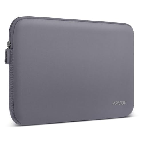 Arvok 13 13.3 14 Inch Laptop Sleeve Case for MacBook Pro/MacBook Air 13-14 inch, Water-Resistant Notebook Chromebook Computer Pouch, Carrying Bag Cover for HP/Dell/Lenovo/Asus/Acer, Gray - color: Gray, size: 13.3 inch