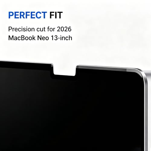 Magnetic Privacy Screen for 2026 MacBook Neo 13 Inch A18 Pro, Removable Anti Spy Laptop Screen Protector, Matte Anti Glare Blue Light Filter, Scratch Resistant Privacy Shield