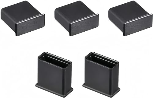 5Pcs Black PE USB 2.0 Port Anti-Dust Stopper Cap Cover for USB Male, Charging Cable, Data Cable - size: USB 2.0