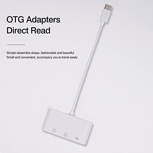 [2 Pack] SD Card Reader for Android, Micro SD Card to USB Adapter, USB C SD Card Reader for Camera Memory Card Reader, Wansurs SD Card Reader for PC Phone Pads