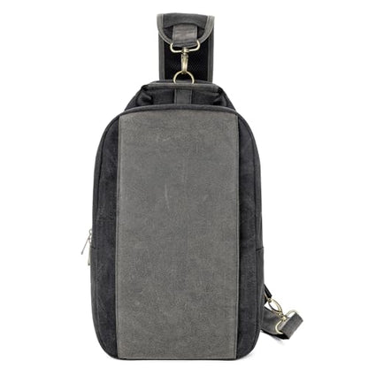 Canvas Messenger Bag Sling Bag Crossbody Shoulder Bag for Men Women Travel Work Satchel Bags - color: Black-b