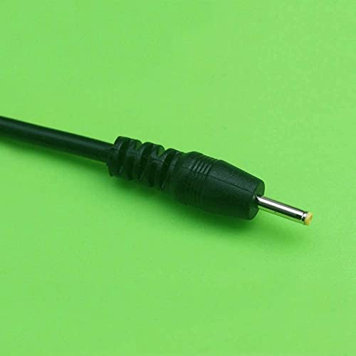 2 Pack USB DC Power Cable 2.5mm x 0.7mm, Black (1m / 3.3ft) | USB Charging Copper Wire 5V Barrel Jack Plug Male Female Connector Extender Socket Charger Monitor Adapter