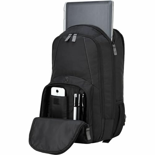 Targus Groove Laptop Backpack for Laptops up to 17-inches, Water Resistant Travel Backpack for Men and Women, Black (CVR617) - size: 17 Inch, style: Groove
