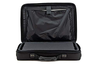 MCY LT15 Rugged 15-inch Laptop Messenger Suitcase Bag with ABS Hard Shell Frames - Black - size: 17-inch