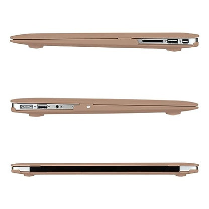 MOSISO Case Compatible with MacBook Air 13 inch A1369 A1466, Caramel Brown | Plastic Hard Shell & Keyboard Cover & Screen Protector Compatible with MacBook Air 13 (Older Version 2010 - end 2017) - color: Caramel Brown