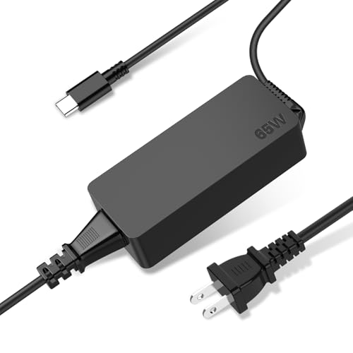 Universal 65W USB C Laptop Charger, Replacement AC Power Adapter Compatible with ThinkPad T480/T490/X1 Carbon, Chromebook, HP, Dell, Lenovo, Acer, Samsung, ASUS Laptops and Type-C Devices
