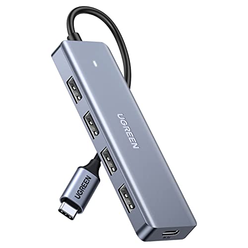 UGREEN USB C to USB A Hub, 4xUSB 3.0 Ports, 5Gbps Data Transfer,0.5ft Cable | USB-C 5V/2A Power Port for Laptop, MacBook Pro/Air, Mac Mini M4, iMac, iPad Pro, Chromebook, Dell XPS, Galaxy S23, and More - size: 0.5 FT
