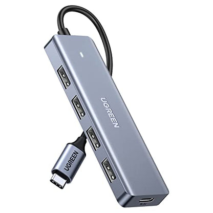 UGREEN USB C to USB A Hub, 4xUSB 3.0 Ports, 5Gbps Data Transfer,0.5ft Cable | USB-C 5V/2A Power Port for Laptop, MacBook Pro/Air, Mac Mini M4, iMac, iPad Pro, Chromebook, Dell XPS, Galaxy S23, and More - size: 0.5 FT