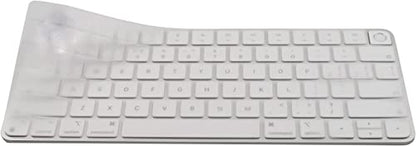 Keyboard Cover Skin for 2023 2021 Apple iMac 24 Inch Magic Keyboard M3 Chip/M1 Chip with Touch ID, Ultra Thin Keyboard Skin for 2024 2023 2022 2021 iMac 24 Model A2449 A2550 Protective Accessories-TPU - color: TPU
