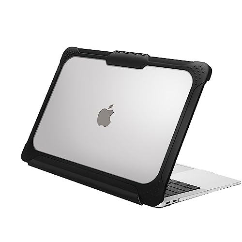 Rugged Protective Hard-Shell Case for 13-inch MacBook Pro 2016 to 2020 2022, Black, Plastic (TP-RCL-MP13MA)