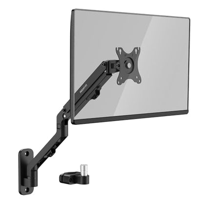 Mount-It! Single Monitor Wall Mount & Pole Mount, Full Motion 17-32" | Wall or pole mounting for one computer monitor screen up to 15.4 lbs counterbalance arm that tilts, swivels 180° rotates 360° - style: Monitor