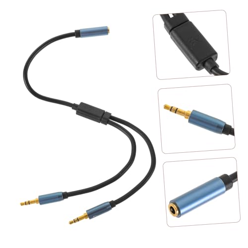 DOITOOL 3pcs Headphone Mic y Splitter Cable Adapter Compact Audio Splitter for Laptops Lightweight Dual Convertor for Headset and Microphone Use